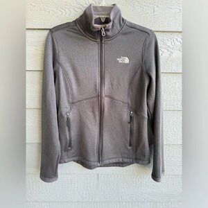 The North Face Jacket Womens Medium Gray Fleece Lined Full Zip Hiking Agave